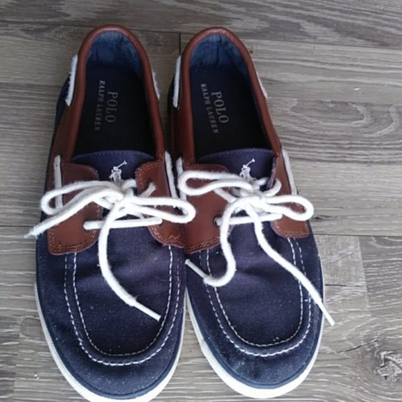 blue polo boat shoes